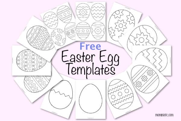 Free Easter Egg Templates Mockup