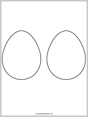 Half Page Blank Egg Template