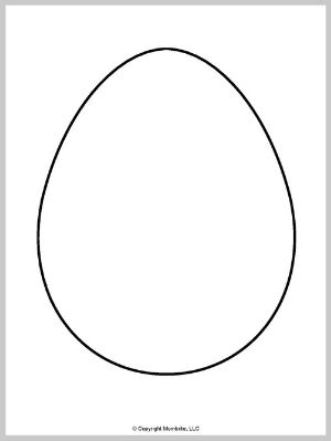 Large Blank Egg Template