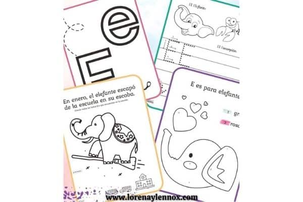 Letter E Printable Spanish Activity