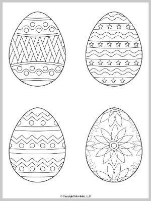 Medium Easter Egg Coloring Page