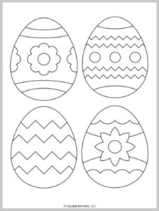 Free Printable Easter Egg Templates and Coloring Pages | Mombrite
