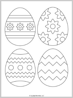 Medium Easter Egg Template