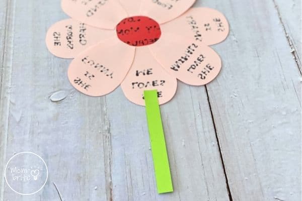 Mother's Day Flower Craft Glue Stem