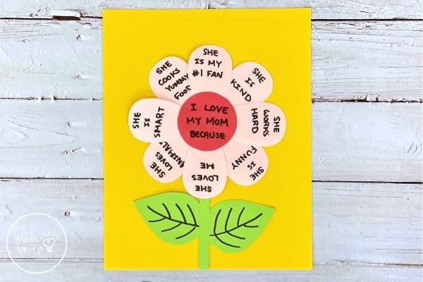 Mother's Day Flower Craft on Paper