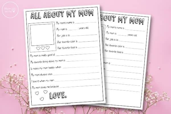 Mother's Day Interview Printable