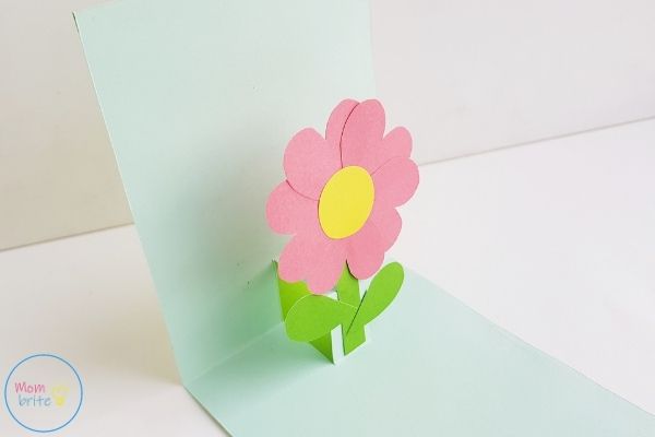 Pop Up Mother's Day Card Glue Flower on Card