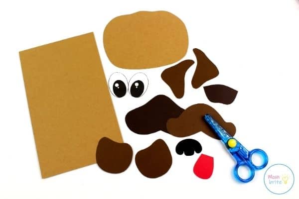 Pug Dog Paper Bag Puppet Craft Template Patterns