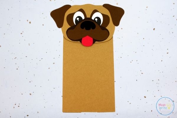 Pug Dog Paper Bag Puppet Craft