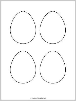 Small Blank Egg Template