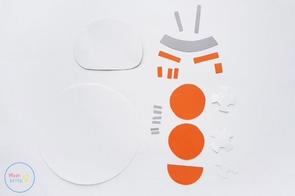 Star Wars Paper Plate BB-8 Craft Template Patterns