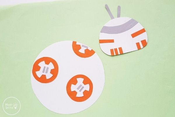 Star Wars Paper Plate BB 8 Craft Trim Panels and Details