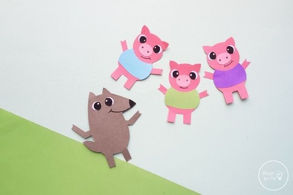 Three Little Pig Finger Paper Crafts