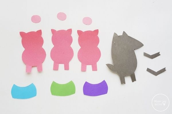 Three Little Pigs Finger Puppets Template Patterns