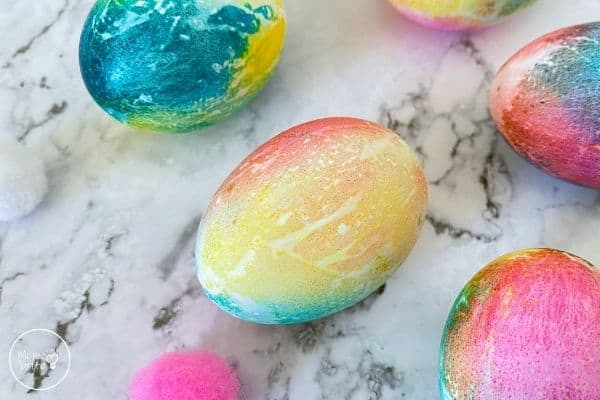 Tie-Dye Easter Eggs Closeup