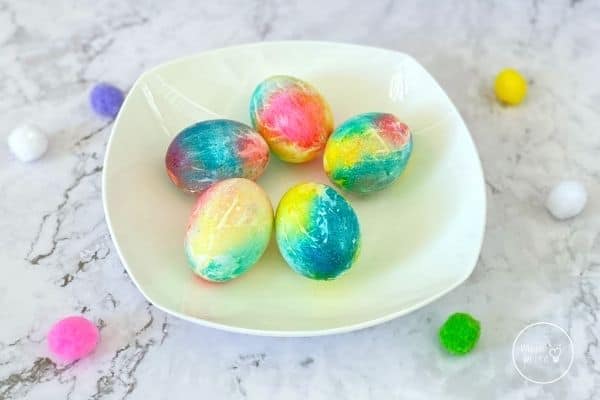 Tie-Dye Easter Eggs on Bowl
