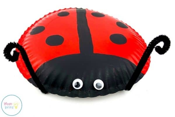 ladybug paper plate craft curl pipe cleaners