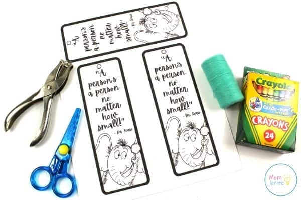 Horton Hears a Who Bookmark Printable Template