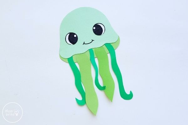 Jellyfish Craft Glue Eyes and Draw Mouth