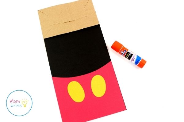 Mickey Mouse Paper Bag Puppet Assemble Body