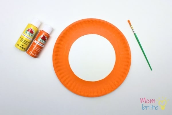 Paint Paper Plate Orange