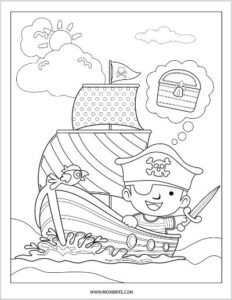free printable pirate coloring pages mombrite