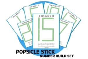 Popsicle stick Number Build Set