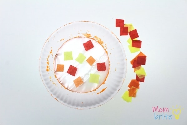 Paper Plate Tissue Paper Sun Craft