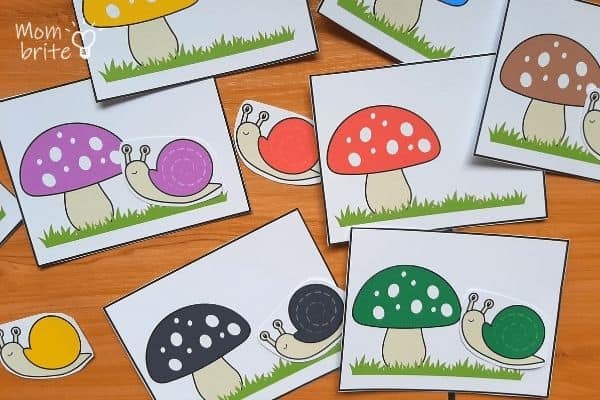 Snail Color Matching Activity