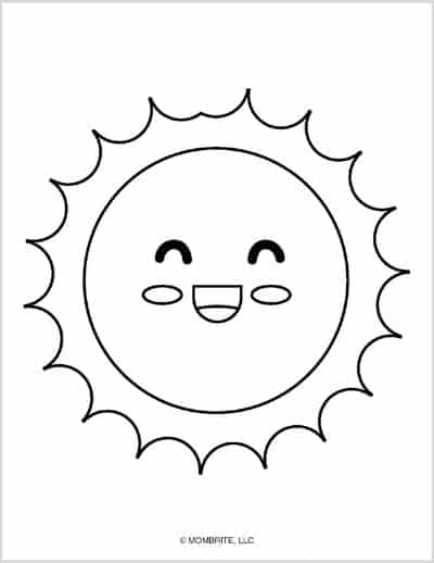 Sun Template Laughing Face