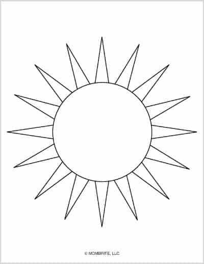 Sun Template Long Triangle Sun Ray