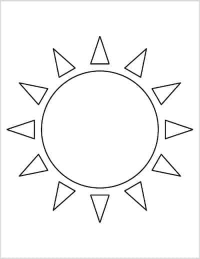 Sun Template Triangle Sun Ray