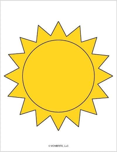 Sun Template Yellow