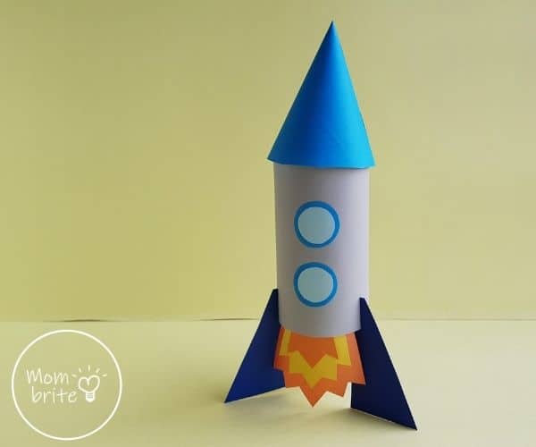 Toilet Paper Roll Rocket Craft for Kids [Free Template] Mombrite