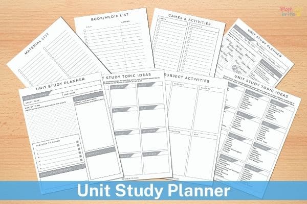 Unit Study Planner
