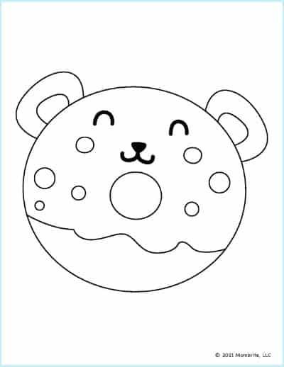 11 Free Printable Donut Coloring Pages Bear Donut Coloring Page