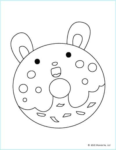 11 Free Printable Donut Coloring Pages Bunny Donut Coloring Page