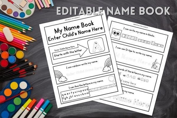 Editable Name Book - Name Recognition Activities