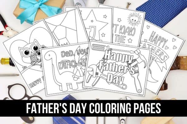 Father's Day Coloring Pages Mockup