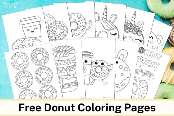 Free Donut Coloring Pages