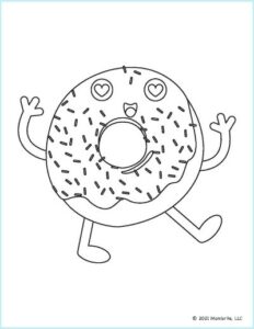 11 Free Printable Donut Coloring Pages | Mombrite