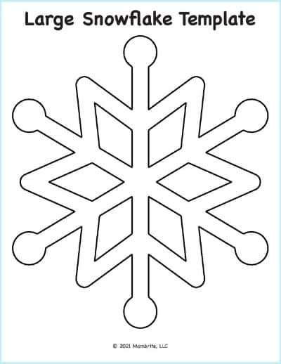 Large Snowflake Pattern Template