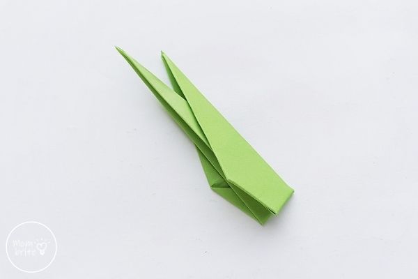 Origami Tulips Stem Fold Vertically