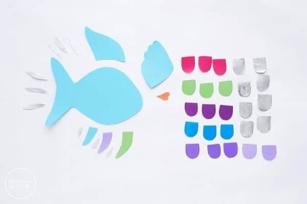 Paper Rainbow Fish Craft Template Patterns