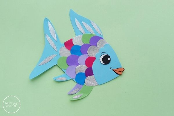 Paper Rainbow Fish Craft [Free Template]