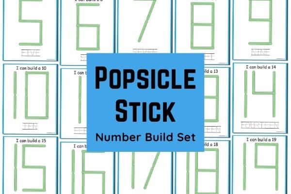 Popsicle stick Number Printable Worksheets