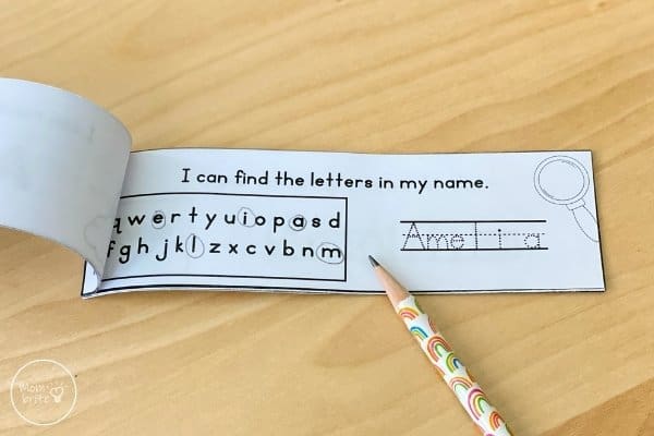 Printable Editable Name Book Circle Letters