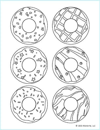 11 Free Printable Donut Coloring Pages | Mombrite