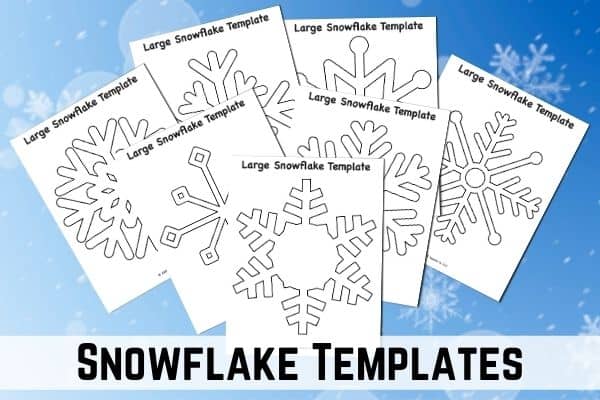 Printable Paper Snowflake Lacing Cards Kids Activity