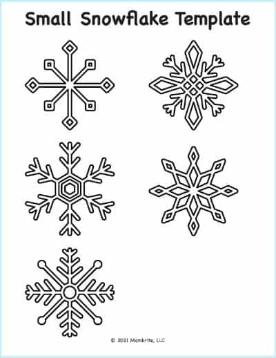 small snowflake template pattern